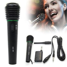 New 2in1 Professional Wired  Wireless Handheld Microphone Mic Receiver System