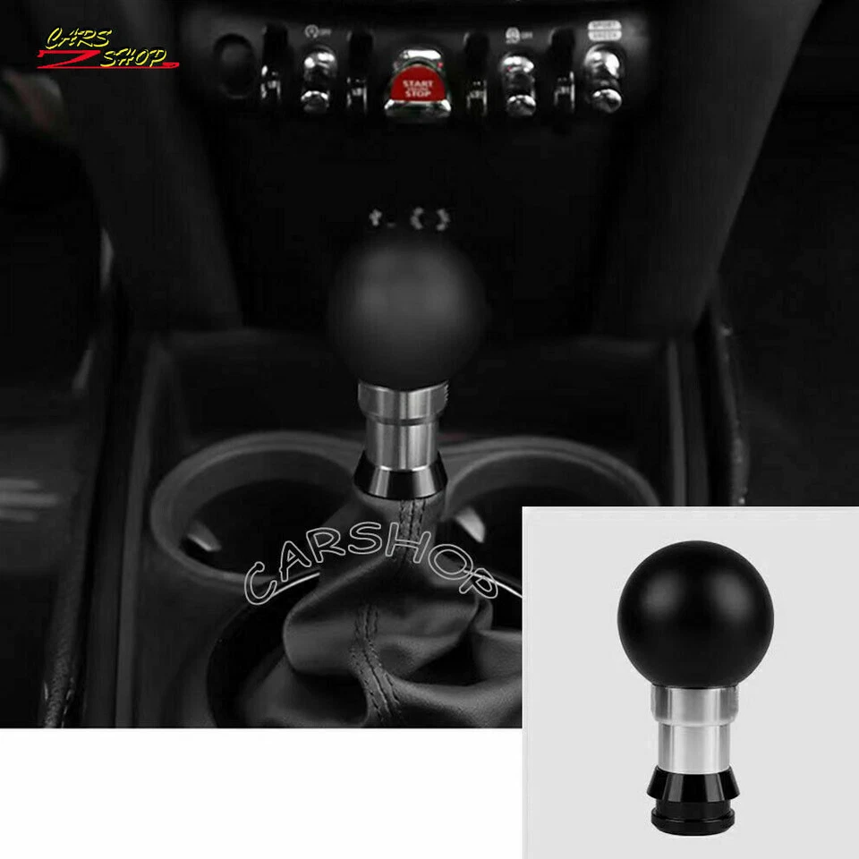 Para Mini Cooper Serie R F Negro Mate Perilla de Cambio de Marchas Palanca Bota Mango de Bola Foto 2 de 4