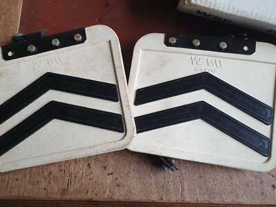 Mudflaps Fiat 124 white WEGU mudflaps set 