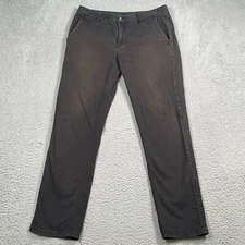 HUF Pants Mens 34x32 Classic Fit Straight Leg Stretch Flat Front Casual Chino