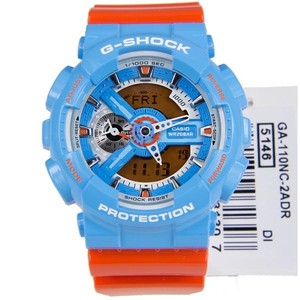 mens orange g shock watch