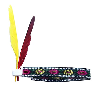 Indianer Erwachsene Unisex Kopfschmuck Indianer Feder Stirnband Karneval Kostüm