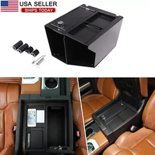 Center Console Storage Safe Box W/Lock Storage & Tray For Toyota Tundra 2014-21