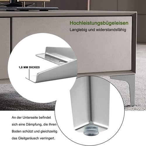 4stk. Möbel-Sofa-Beine, Metall-Möbelbeine, Füße für Couch, Stuhl, Sofa, Kommode - Bild 3 von 9