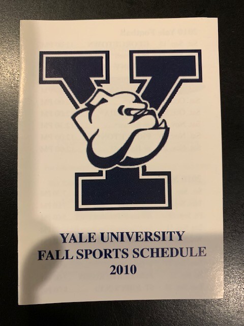 Yale University 2010 Fall Sports Pocket Schedule