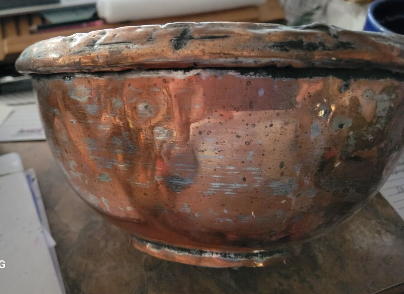 Vintage Turkish Hammered Copper Bowl eBay
