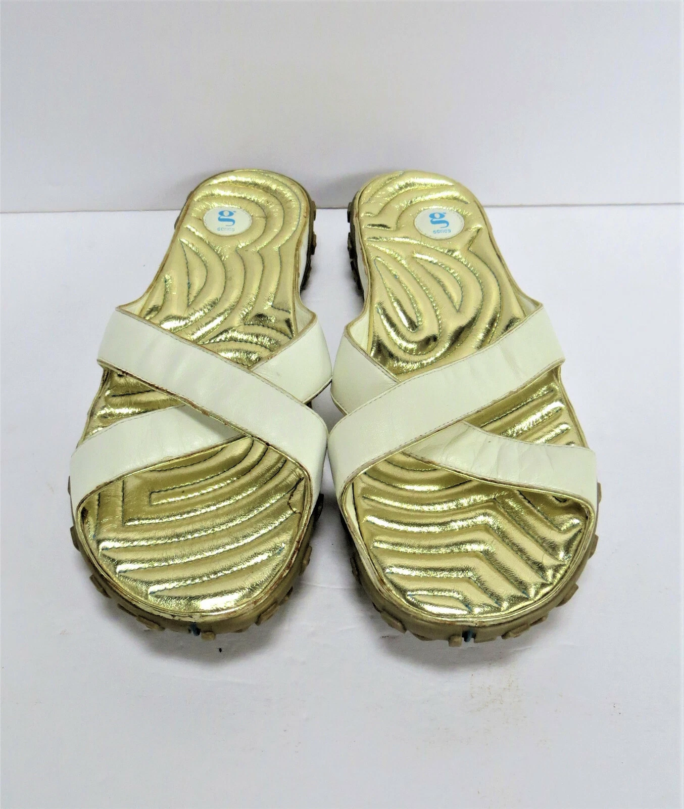 Coppia di sandali sportivi Nike Lab serie G bianchi taglia 10