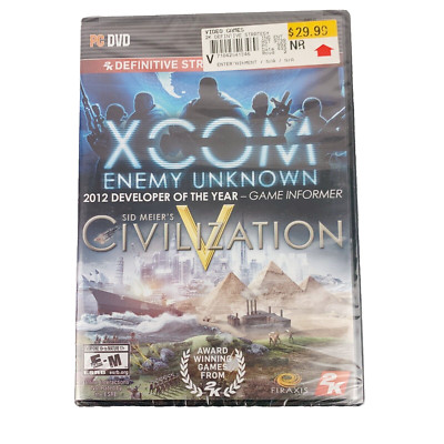 XCOM Enemy Unknown Sid Meier Civilization PC DVD Game New In Plastic