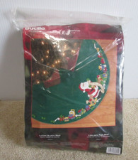 Plaid Bucilla Felt Christmas Tree Skirt Kit Santa's List 43" 84857 - New