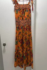 Tory Burch Smocked Toucan Floral Sundress 