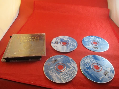 Baldur's Gate II: Shadows of Amn (Computer PC Game, 2000) 4 Discs & Damaged Case