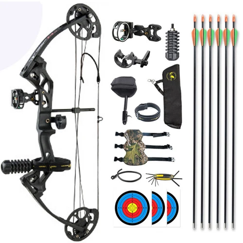 Junior 10-30LBS Compound Bow and Arrows Set Archery Target Right Hand Youth Kids - Picture 20 of 26
