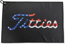 Funny Golf Towel - Premium Microfiber Towel for Golf Bag with Clip. USA Golf