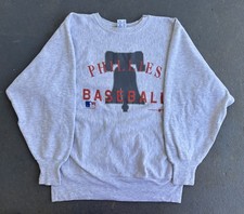 VTG 1994 Rare Champion Reverse Weave PHILLIES bell Logo Crewneck.M/L