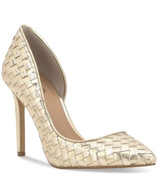 INC International Concepts Womens Kenjay D Orsay Heels Sandals Gold Size 8M NIB