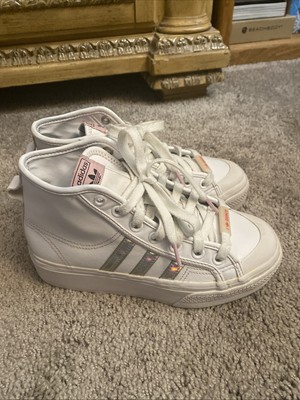 adidas gazelle silver green womens Women's adidas Nizza Trek Shoes White GZ8858
