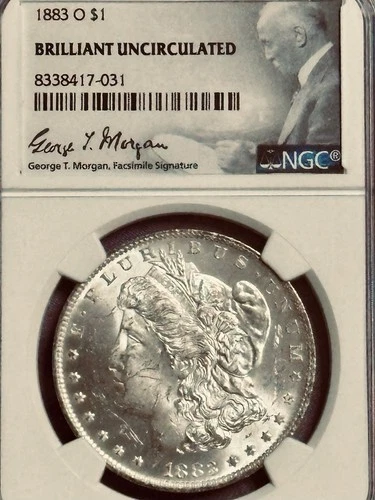 1883 O US Morgan Silver Dollar $1 - NGC Brilliant Uncirculated USA 🇺🇸 COIN