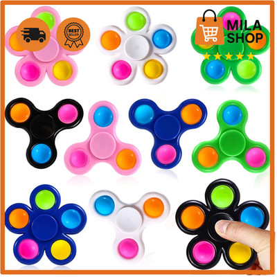 10er Set Pop Fidget Spinner Push Bubble Einfaches Toy Kinder Erwachsene Party