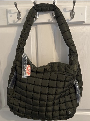 FP Movement by Free People Quilted Carryall Shoulder Bag in Seagrass NWT