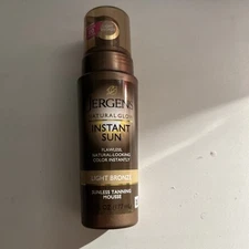 Jergens Instant Sun Natural Glow Tanning Mousse 6 oz Light Bronze New!