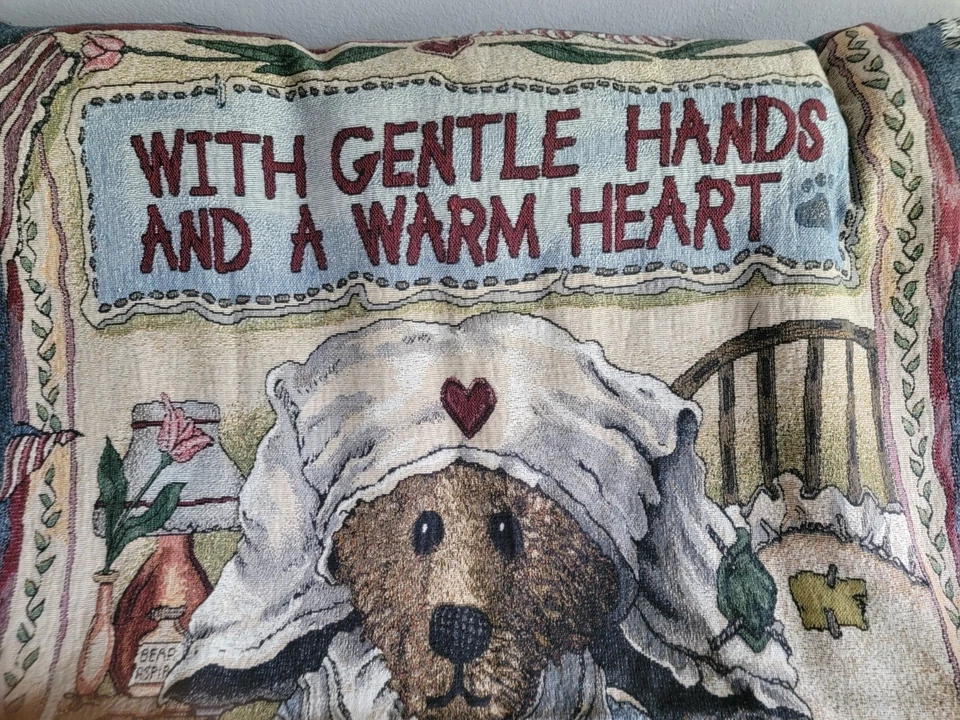 Boyds Bears & Friends Nurses W/Gentle Hands Woven Throw Blanket Tapestry 68"×53" - Image 2 of 4