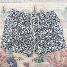 Vilebrequin Boys Tropical Floral Swim Trunks Size 4 Navy White Swimsuit