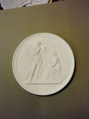 Royal Copenhagen Eneret Thorvaldsen Bisque Vintage Plaque Four Seasons ''Autumn''