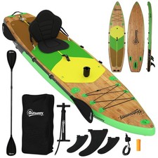Stand Up Paddling Board Set Aufblasbar 335cm SUP Board mit Kajak Sitz Rucksack