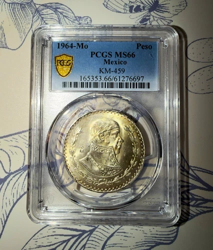 Photo of a 1964 Mexico Un Peso Silver from an eBay listing that sold on Jul 18, 2026
