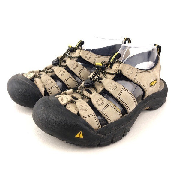 Sandali Keen Newport in pelle sportivi da trekking donna taglia 8 5 avorio beige impermeabili