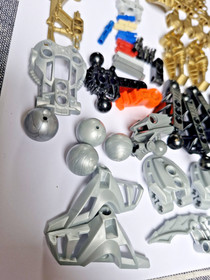 LEGO Bionicle Toa Ignika Spray Painted Flat Dark Gold with Zamor 4x and Blaster