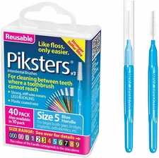 Interdental Brushes (40 Pack, Size 5 (Blue))