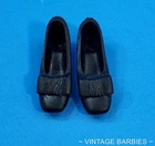 RARE Vintage Barbie / Francie Doll Black Bow Shoes Japan MINTY ~ 1960's