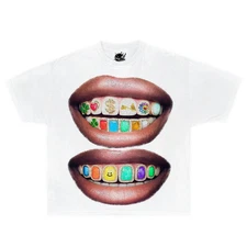 GRILLZ COLORS Boxy Vintage Shirt Graphic Tee Streetwear Y2K