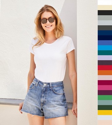 5er Pack Damen T-Shirt Fruit of the Loom Lady-Fit Ringspun Premium 61-424-0 NEU
