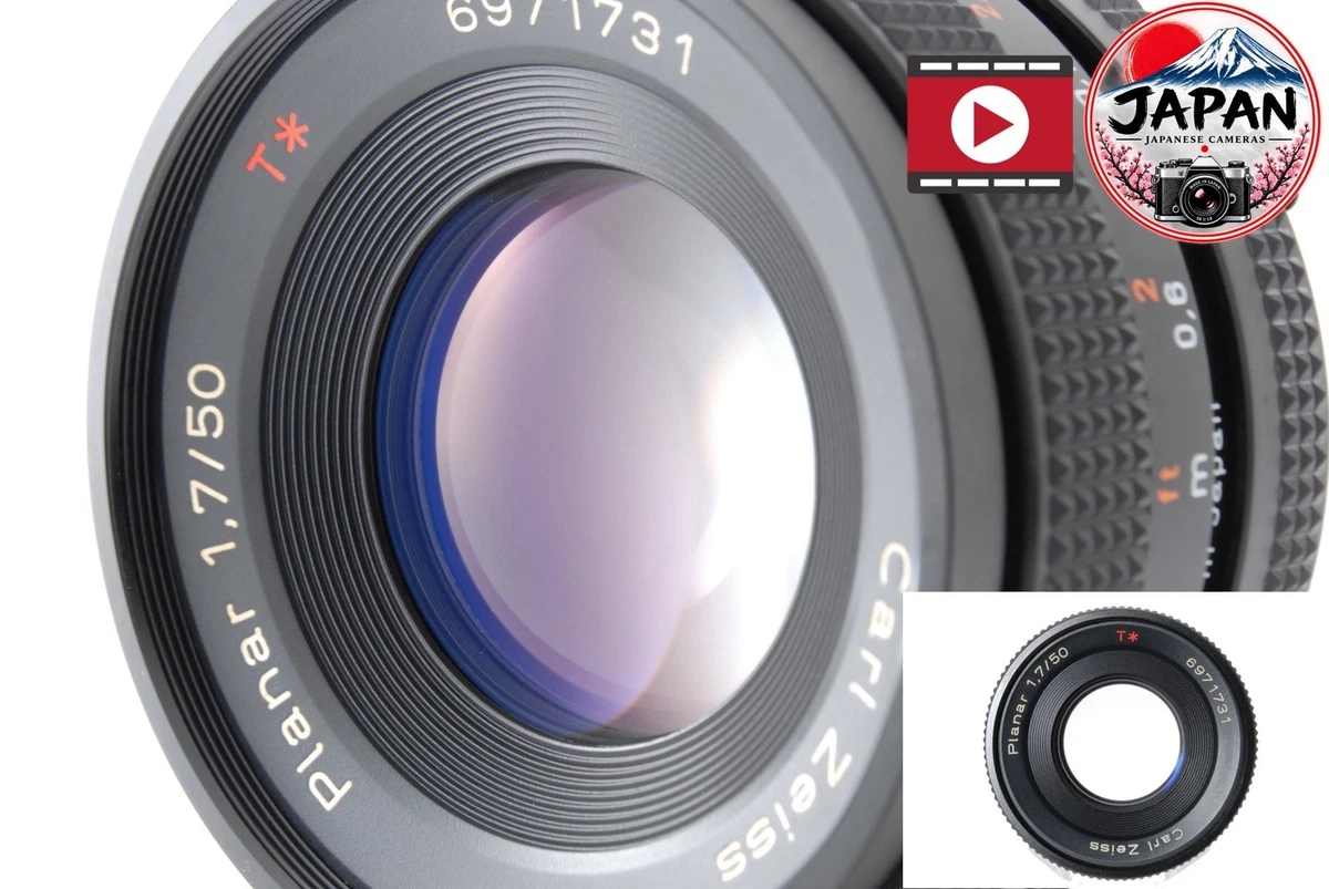 CONTAX Carl Zeiss Planar T* 50mm F1.7 美品 ZEISS Planar T* Camera Lenses 50mm Focal f/1.7 Maximum Aperture