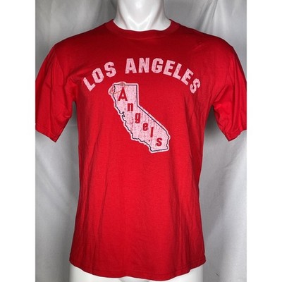 California Angels MLB 1961 Logo Red T-Shirt Wright & Ditson Men's MEDIUM