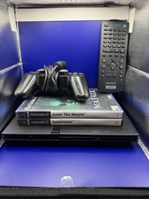 Sony PlayStation 2 Slim 75003 with 2 Games, Controller, And Media Remote