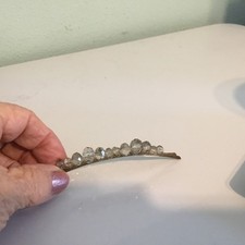 Vintage Cut Crystal Hair Barrette SPARKLY