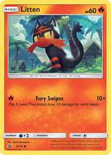 Litten 12/70 Common Dragon Majesty Pokemon Near Mint
