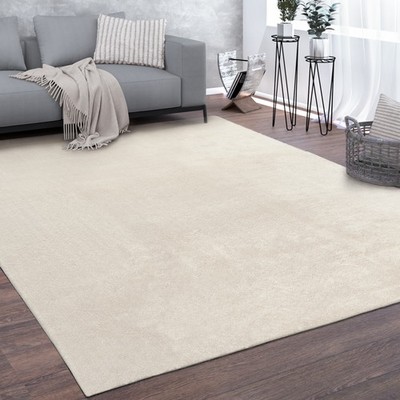 Teppich Kurzflor-Teppich Für Wohnzimmer Soft Weich, Waschbar Beige