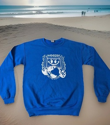 Rare Weezer Band Logo Mega Hella What A Time To Be Alive Sweatshirt Adult Small