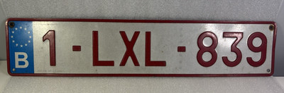 Belgien Belgisches Euro Nummernschild original gebrauchter Zustand