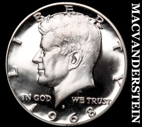 1968-P Kennedy Half Dollar- Silver Choice Gem Proof Luster No Reserve #i9649
