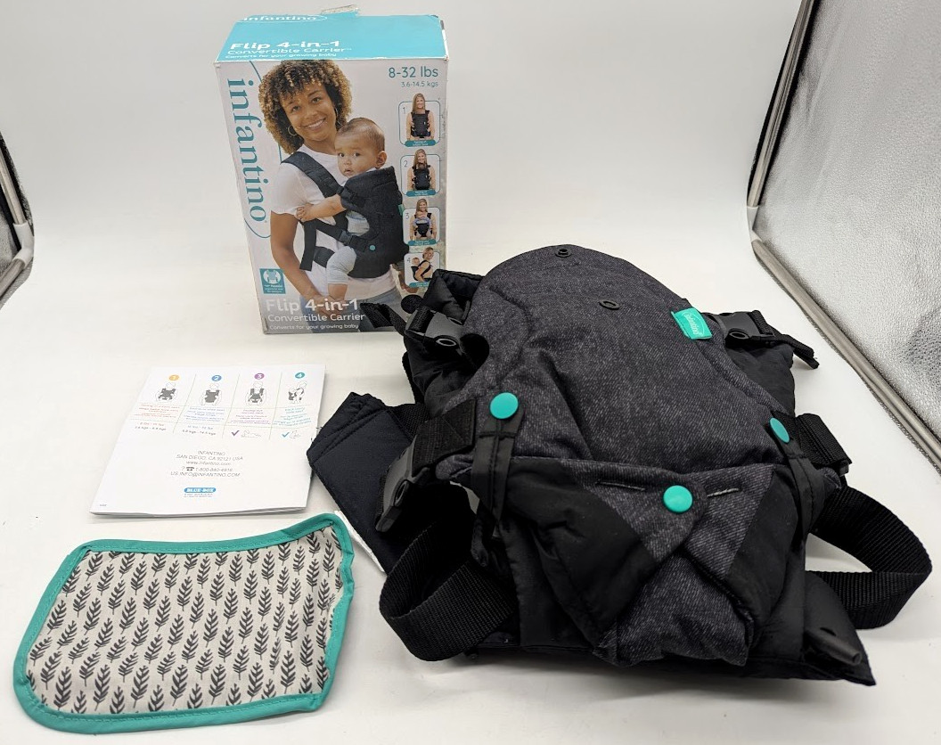 *OPEN BOX* Infantino Flip 4-In-1 Convertible Baby Carrier - Black