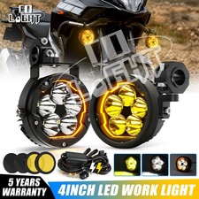 Pair Universal Motorcycle Led Driving Lights Hilo Beam Fog Spotlight Amber Drl Pair Universal Motorcycle Led Driving Lights Hilo Beam Fog Spotlight Amber Drl