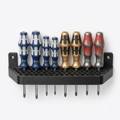Wall-Mounted Screwdriver Holder   Tool Organizer Rack for Garage & Workshop