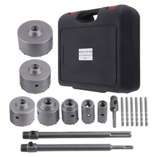Concrete Hole Saw 16PCS Set Carbide for Brick Cement Wall 30mm to 110mm for SDS