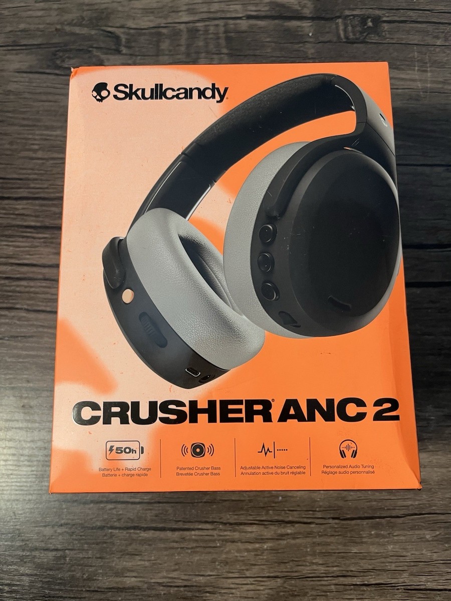 Skullcandy Crusher Wireless ブラック/オレンジ Crusher ANC 2 - Bass Headphones with Noise Canceling | True