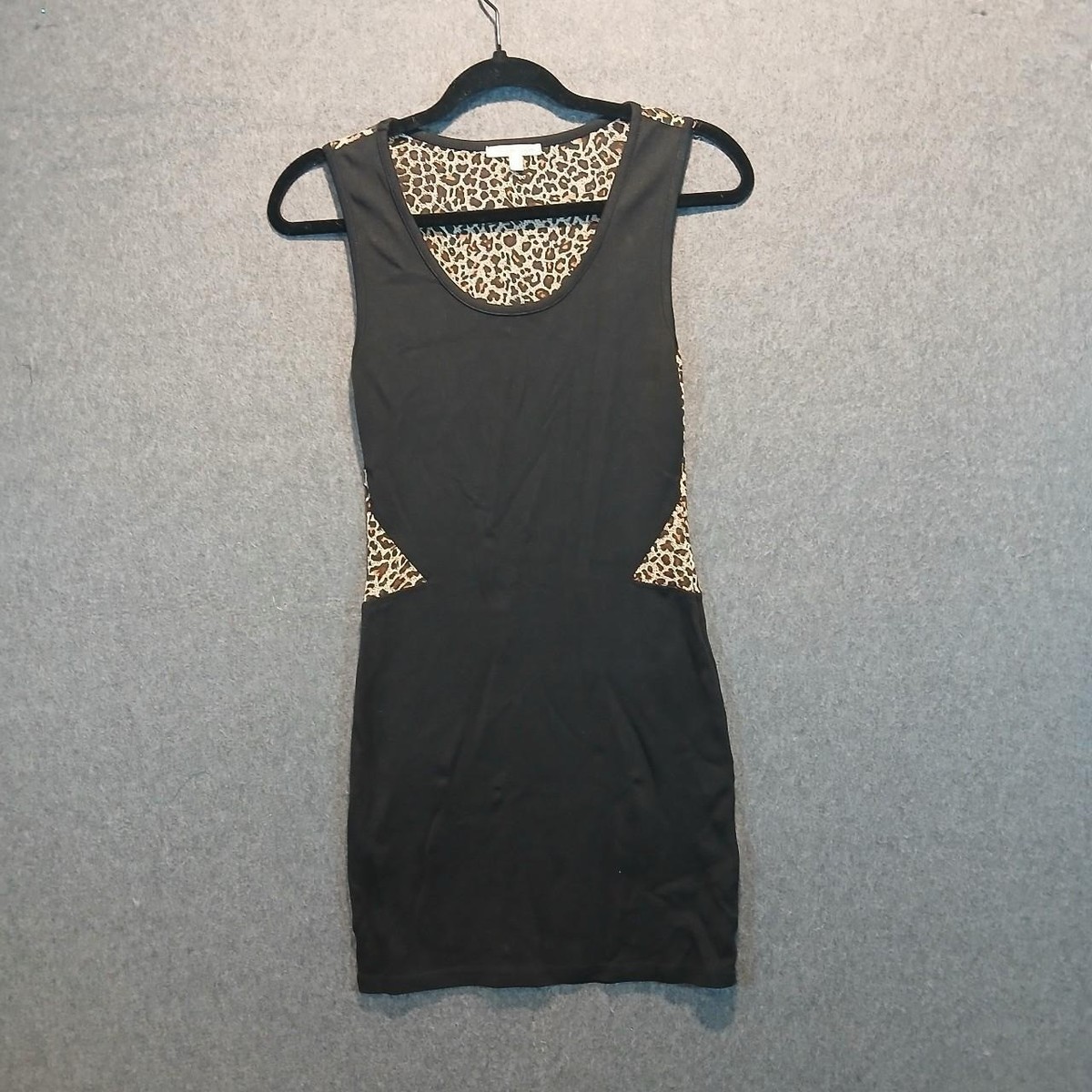 charlotte russe bodycon dress M leopard clubwear y2k 90s biker edgy dark femme Size:8-XS Bardot Vienna Midi Dress sun-dress Halter Charlotte Russe womens bodycon